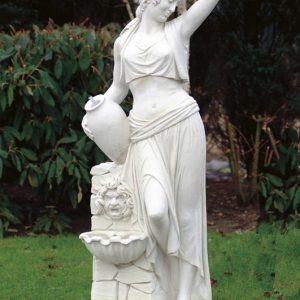 Vrouw met muurfontein