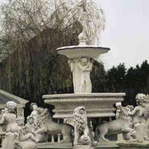 Fontein met leeuwen