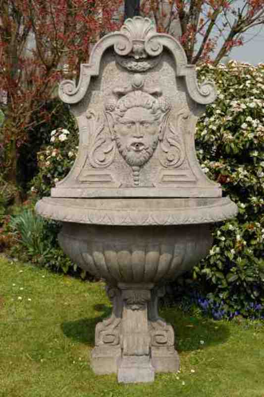 Relaxdays Muurfontein Met Kraan Antiek Groen/Goud - Buitenfontein Met Wasbak