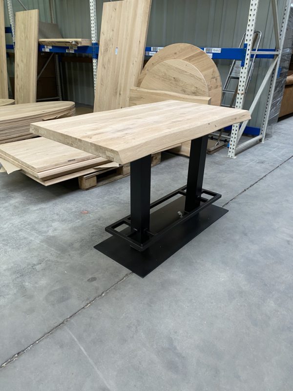 Aerts eiken bartafel, boomstam + voetensteun, A-keuze - Afbeelding 8
