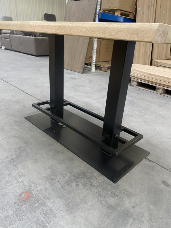Aerts eiken bartafel, boomstam + voetensteun, A-keuze - Afbeelding 6