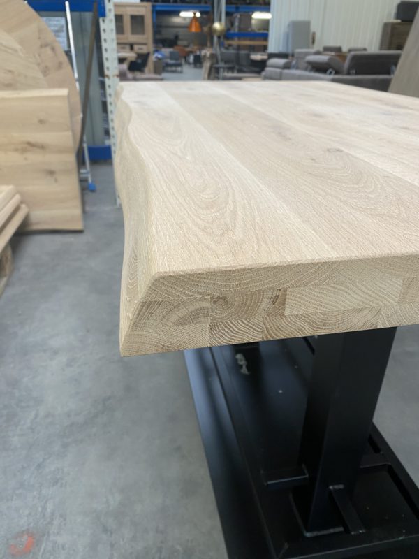 Aerts eiken bartafel, boomstam + voetensteun, A-keuze - Afbeelding 2