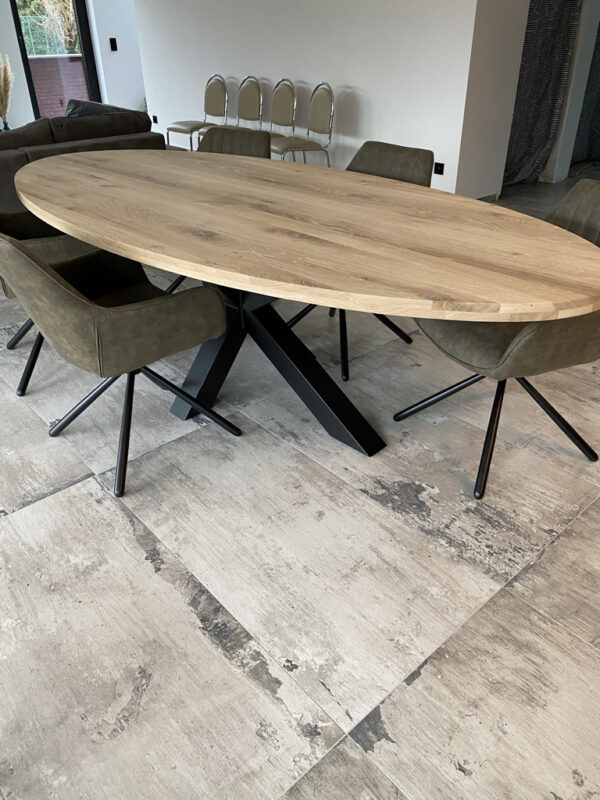 Aerts massief eiken, eettafel, ovaal + spinpoot, A-keuze - Afbeelding 53