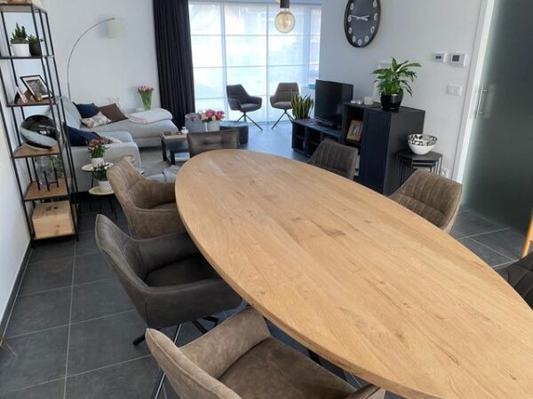 Aerts massief eiken, eettafel, ovaal + spinpoot, A-keuze - Afbeelding 51