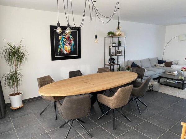 Aerts massief eiken, eettafel, ovaal + spinpoot, A-keuze - Afbeelding 52
