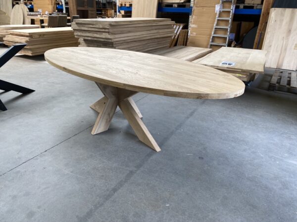 Aerts massief eiken, eettafel, ovaal + spinpoot, A-keuze - Afbeelding 27