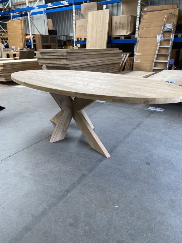 Aerts massief eiken, eettafel, ovaal + spinpoot, A-keuze - Afbeelding 28