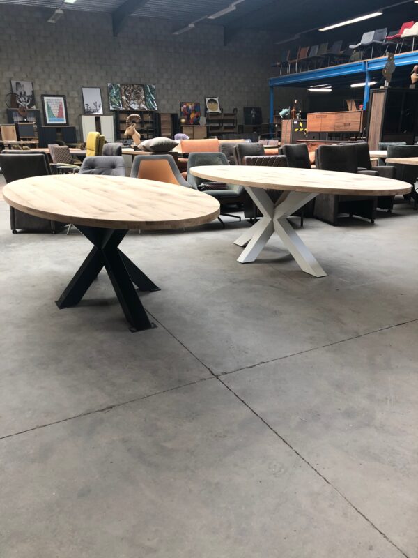 Aerts massief eiken, eettafel, ovaal + spinpoot, A-keuze - Afbeelding 23