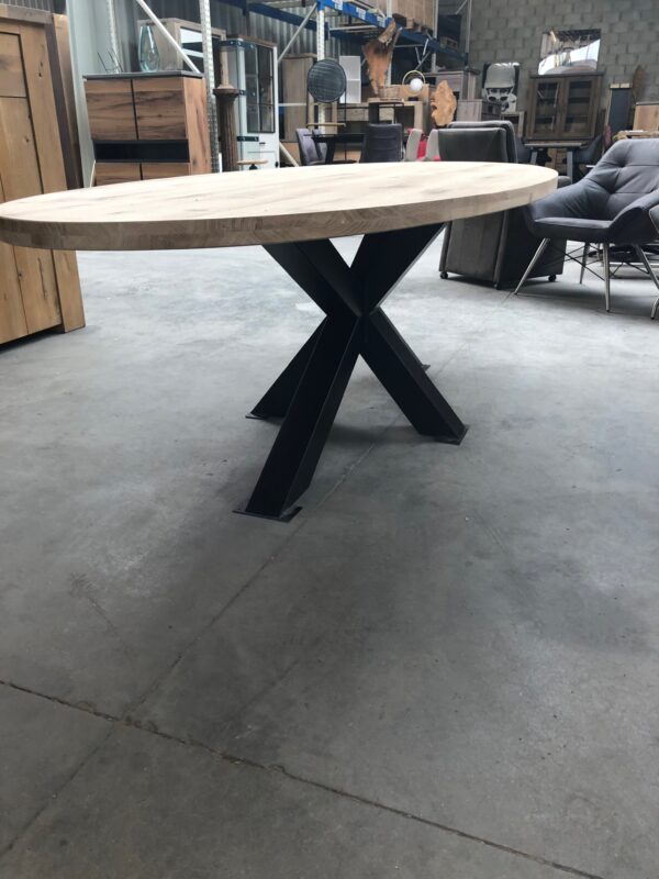 Aerts massief eiken, eettafel, ovaal + spinpoot, A-keuze - Afbeelding 31