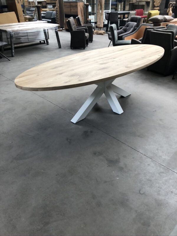 Aerts massief eiken, eettafel, ovaal + spinpoot, A-keuze - Afbeelding 26
