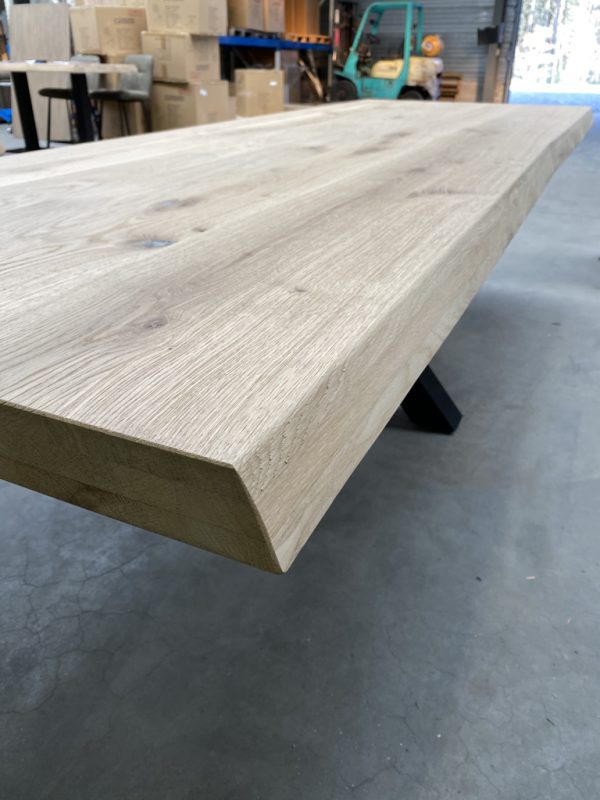 Aerts eiken eettafel 6 cm dik + spinpoot - Afbeelding 16