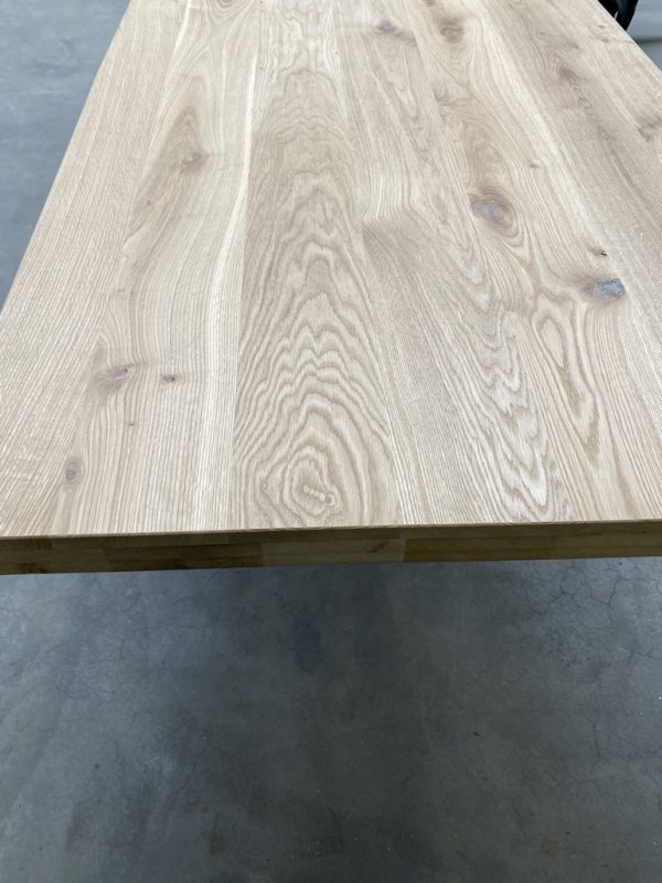Aerts eiken eettafel 6 cm dik + spinpoot - Afbeelding 12