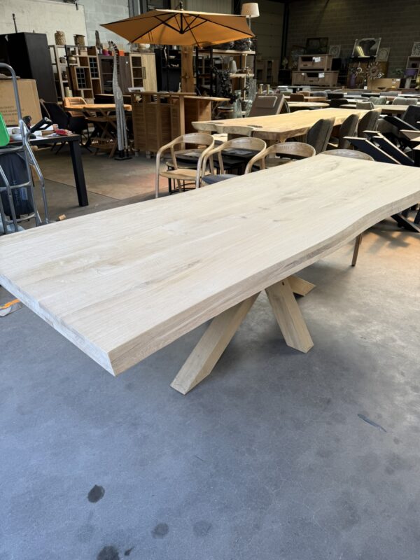 Aerts eiken eettafel 6 cm dik + spinpoot - Afbeelding 71