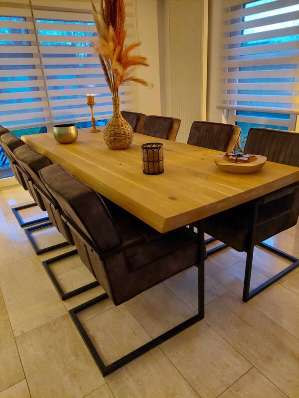 Aerts eiken eettafel 6 cm dik + spinpoot - Afbeelding 66