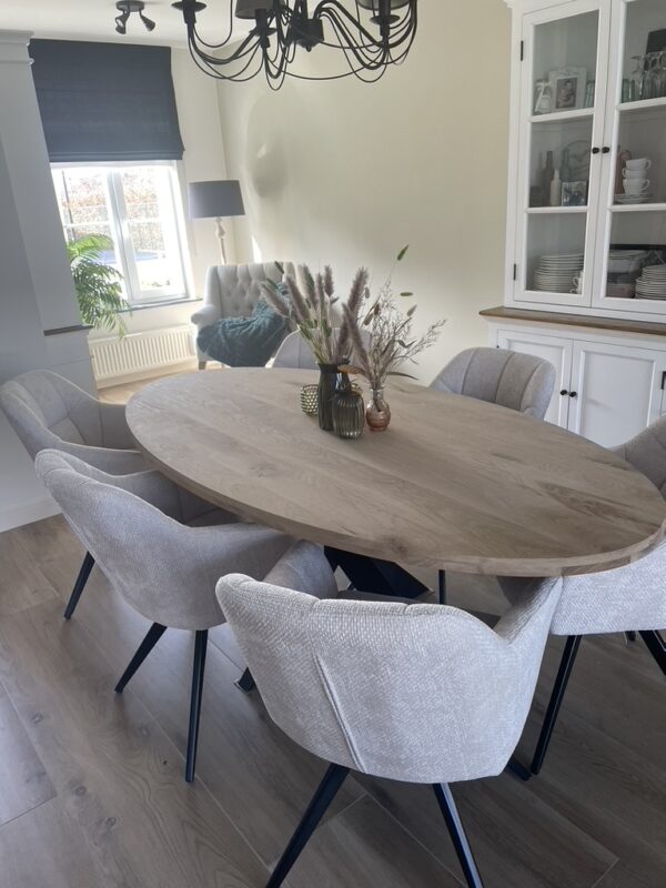 Aerts massief eiken, eettafel, ovaal + spinpoot, A-keuze - Afbeelding 115