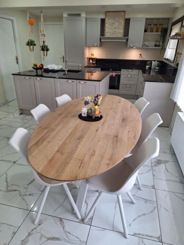 Aerts massief eiken, eettafel, ovaal + spinpoot, A-keuze - Afbeelding 70