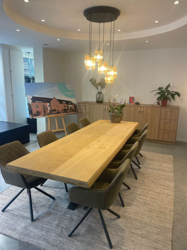 Aerts eiken eettafel 6 cm dik + spinpoot - Afbeelding 49