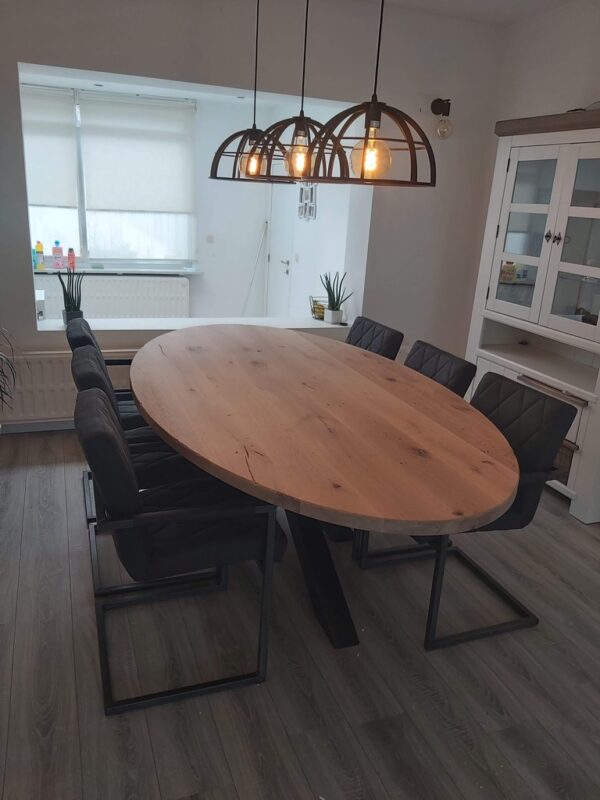 Aerts massief eiken, eettafel, ovaal + spinpoot, A-keuze - Afbeelding 85
