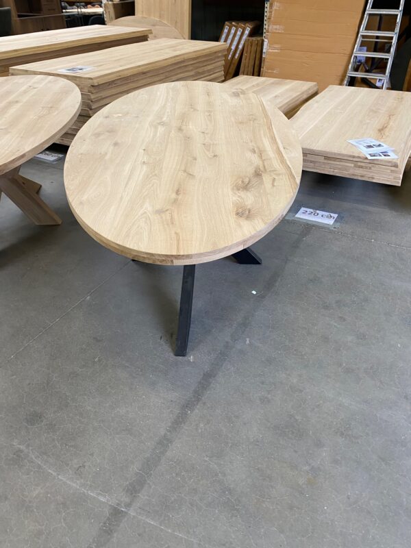 Aerts massief eiken, eettafel, ovaal + spinpoot, A-keuze - Afbeelding 8