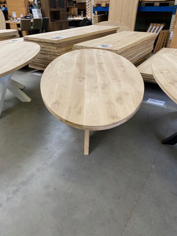 Aerts massief eiken, eettafel, ovaal + spinpoot, A-keuze - Afbeelding 10
