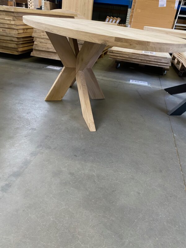 Aerts massief eiken, eettafel, ovaal + spinpoot, A-keuze - Afbeelding 11