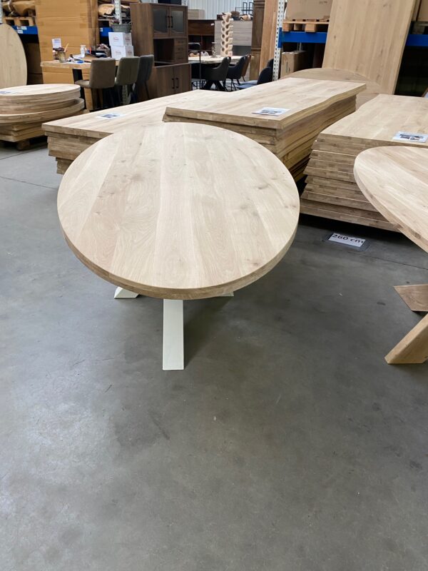 Aerts massief eiken, eettafel, ovaal + spinpoot, A-keuze - Afbeelding 3