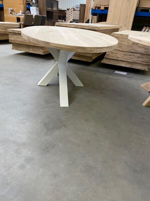 Aerts massief eiken, eettafel, ovaal + spinpoot, A-keuze - Afbeelding 4