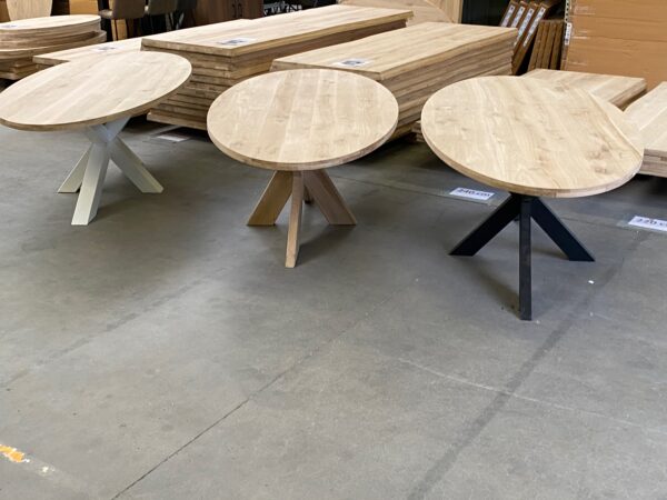 Aerts massief eiken, eettafel, ovaal + spinpoot, A-keuze - Afbeelding 6