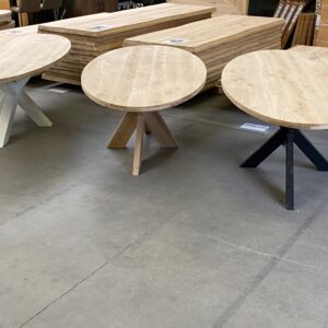 Aerts massief eiken, eettafel, ovaal + spinpoot, A-keuze
