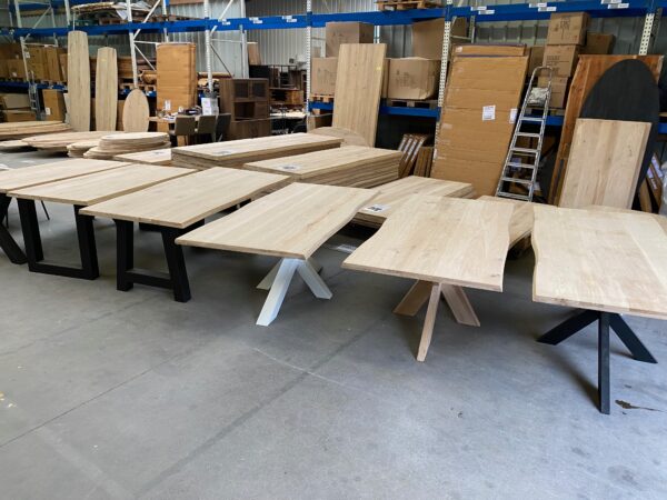 Aerts massief eiken, eettafel, onderstel naar keuze, A-keuze