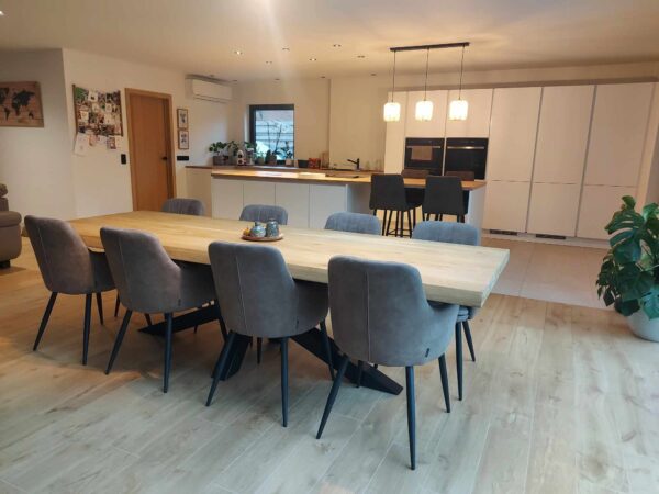Aerts eiken eettafel 6 cm dik + spinpoot - Afbeelding 64
