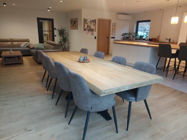 Aerts eiken eettafel 6 cm dik + spinpoot - Afbeelding 63