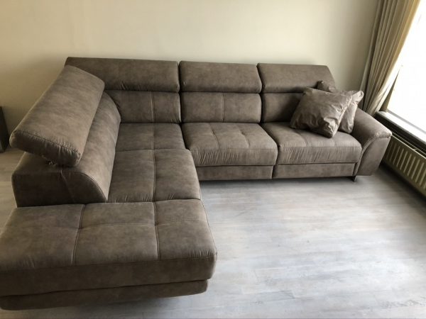 Leno, hoeksalon + relax, grijs/bruin - Afbeelding 2