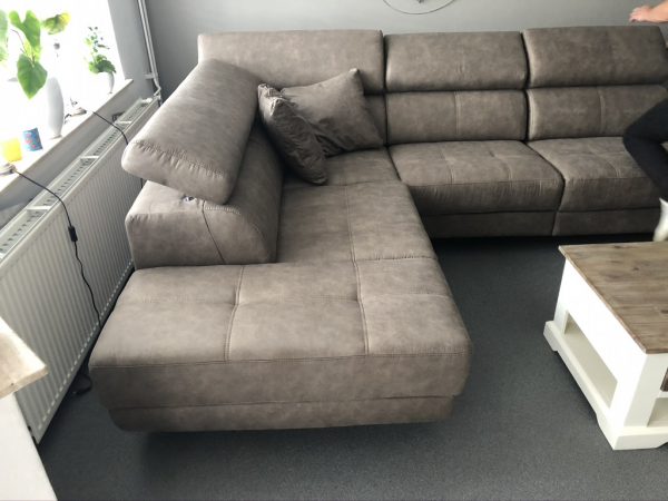 Leno, hoeksalon + relax, grijs/bruin - Afbeelding 5