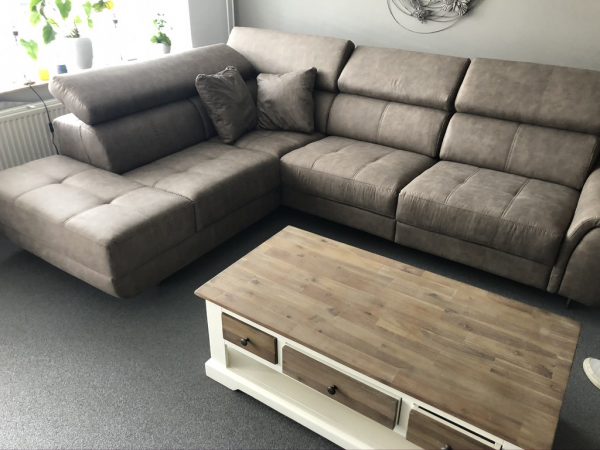 Leno, hoeksalon + relax, grijs/bruin - Afbeelding 6