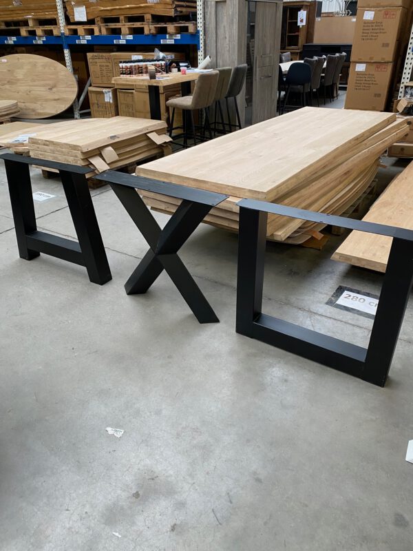 Aerts eiken eettafel 6 cm dik + spinpoot - Afbeelding 23