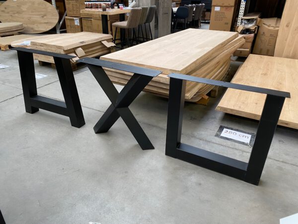 Aerts eiken eettafel 6 cm dik + spinpoot - Afbeelding 24