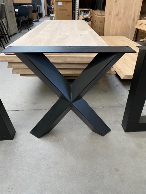 Aerts eiken eettafel 6 cm dik + spinpoot - Afbeelding 26