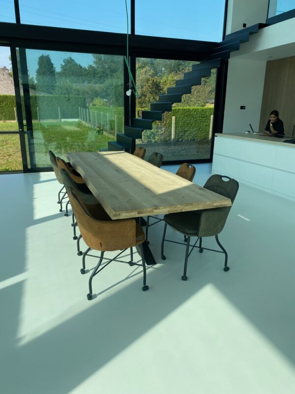 Aerts eiken eettafel 6 cm dik + spinpoot - Afbeelding 62