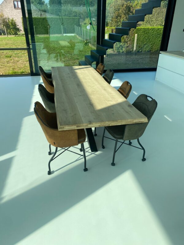 Aerts eiken eettafel 6 cm dik + spinpoot - Afbeelding 61
