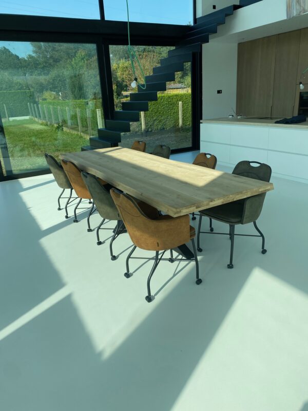 Aerts eiken eettafel 6 cm dik + spinpoot - Afbeelding 58