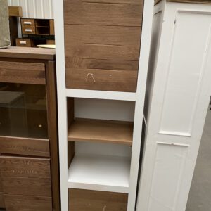 Boekenkast, landelijk wit + licht bovenblad