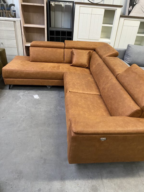 Caserta hoeksalon + relax, cognac - Afbeelding 5
