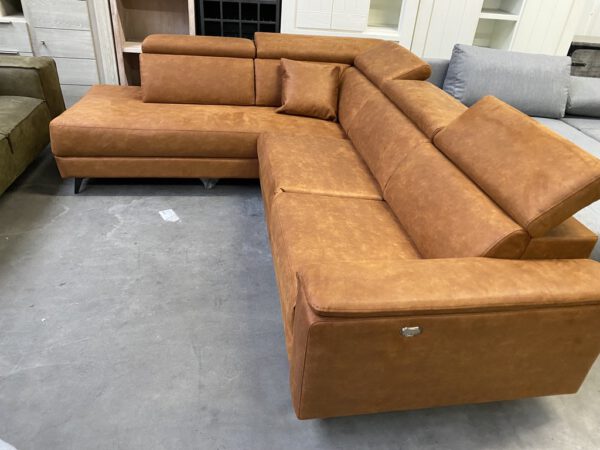 Caserta hoeksalon + relax, cognac - Afbeelding 4