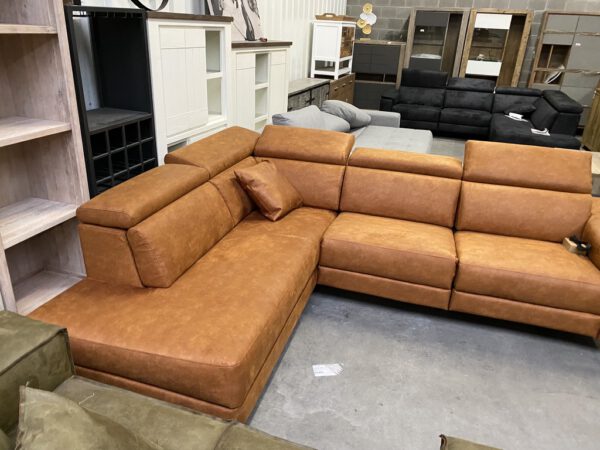Caserta hoeksalon + relax, cognac - Afbeelding 3