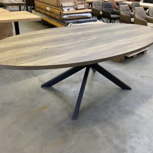 Ardennes eettafel ovaal, wild oak