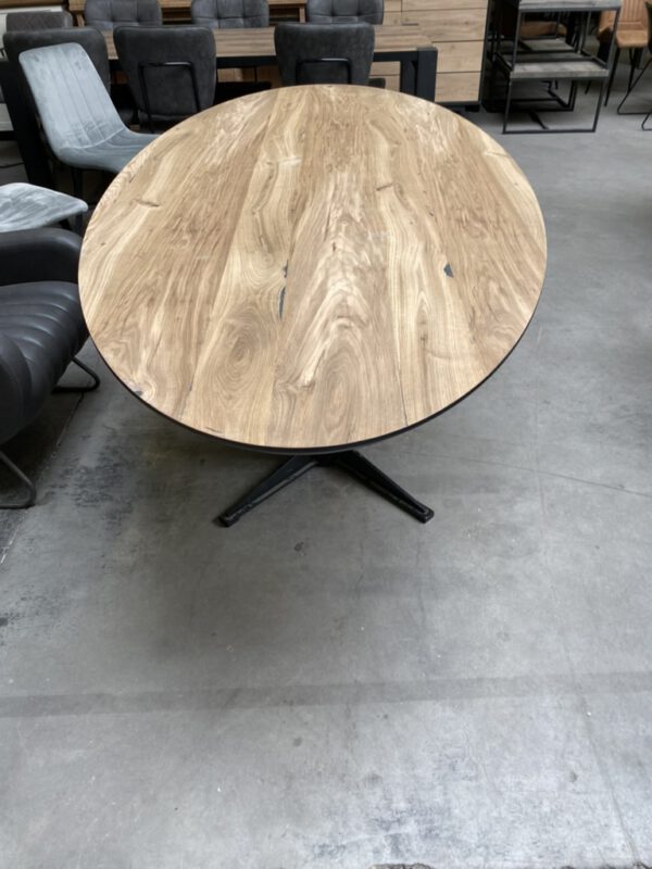 Eettafel ovaal, oud eiken, verjongd - Afbeelding 2