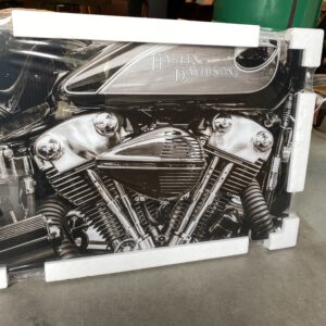 Foto op glas: motorblok