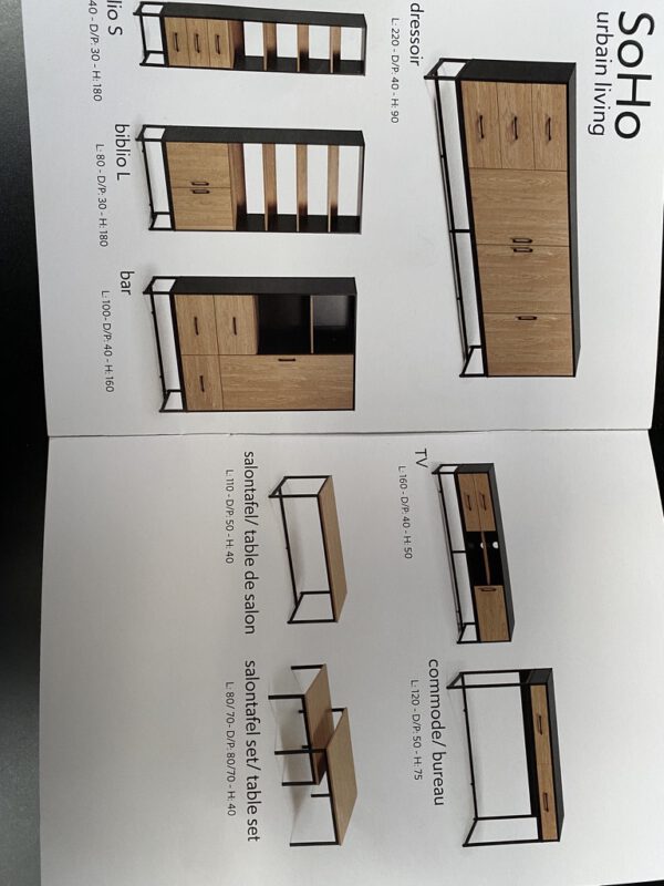 Soho eettafel, kleur Century oak - Afbeelding 4