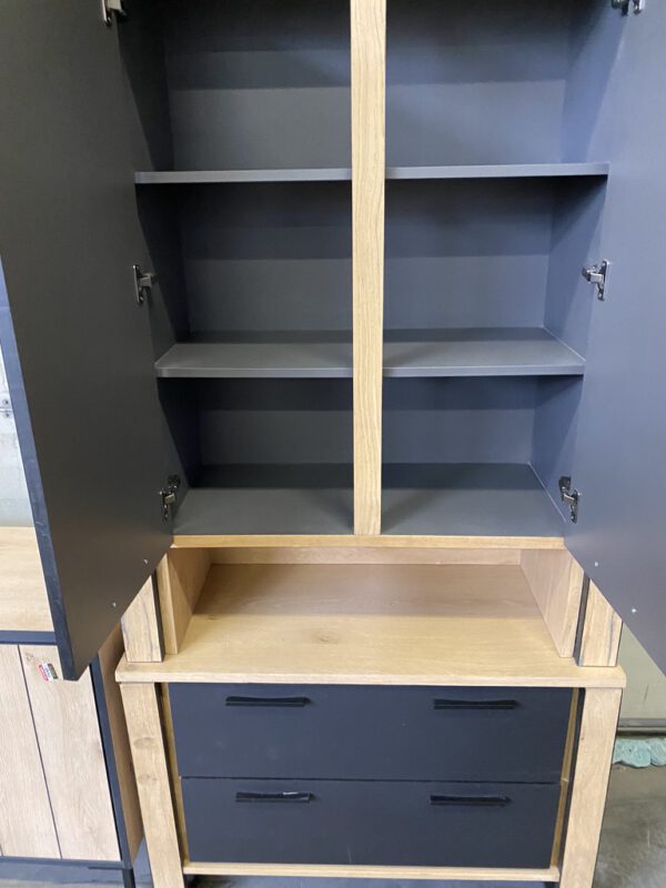 Bergkast tweedelig, beach oak - Afbeelding 2